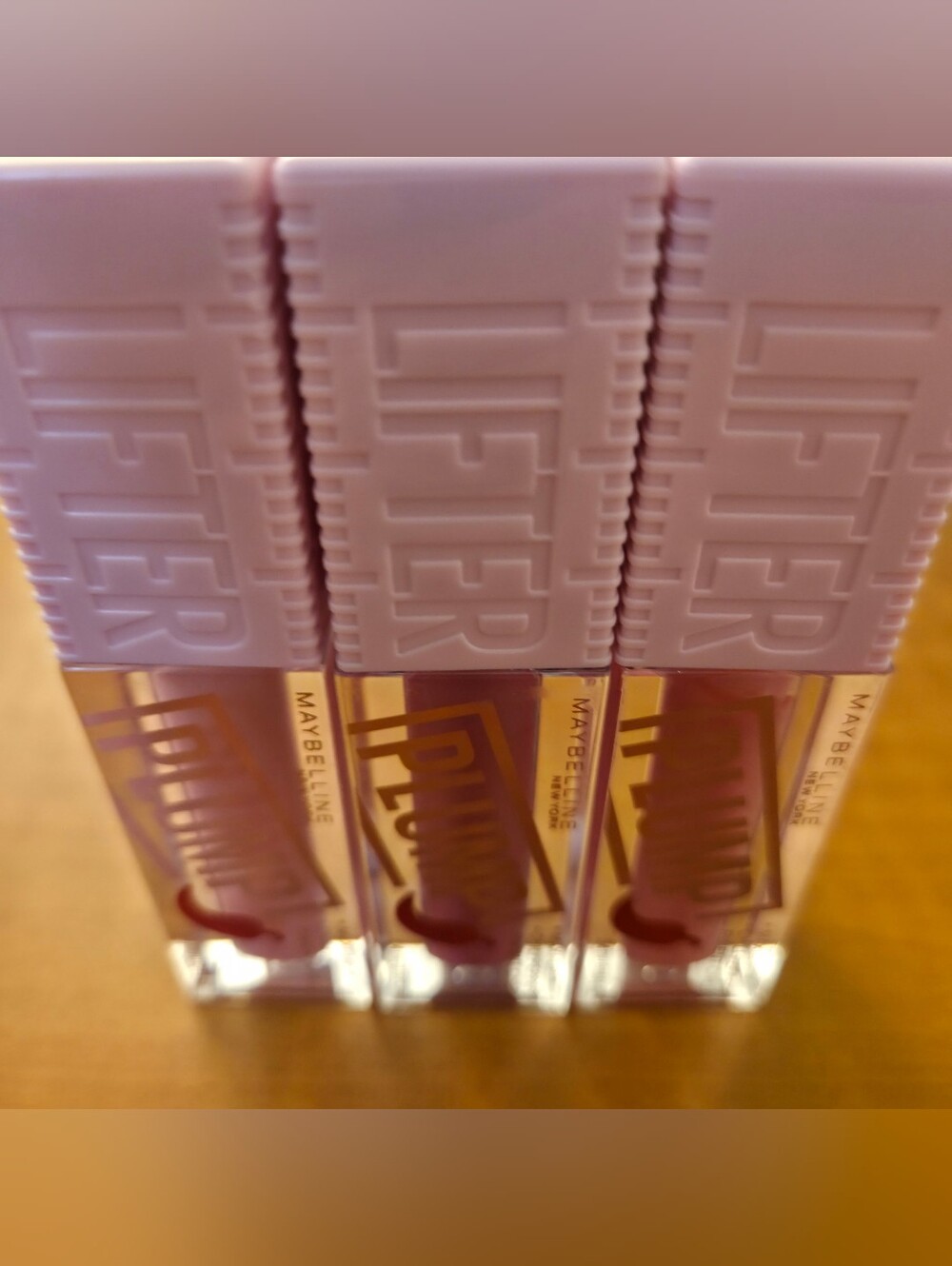 Maybelline Lifter Plump Lip Gloss Trio - Red Flag, Hot Chili, Peach Fever